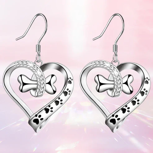 2-Piece Jewelry Set with Paw, Heart & Bone Charms - Image 2