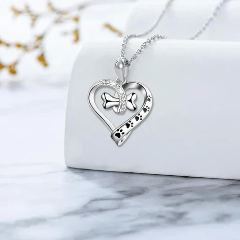 2-Piece Jewelry Set with Paw, Heart & Bone Charms - Image 4