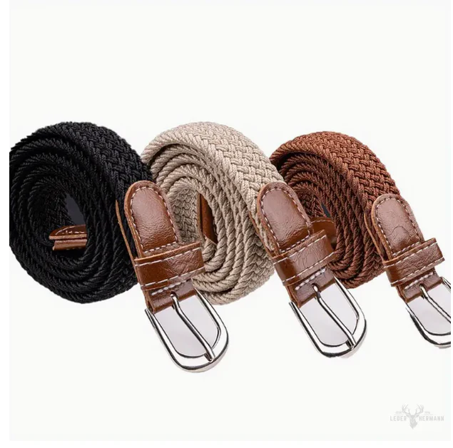 Set of 2/3 Zarino's Flex Leather Belt without holes - Image 2