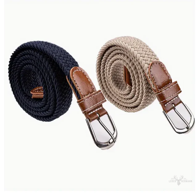 Set of 2/3 Zarino's Flex Leather Belt without holes - Image 3