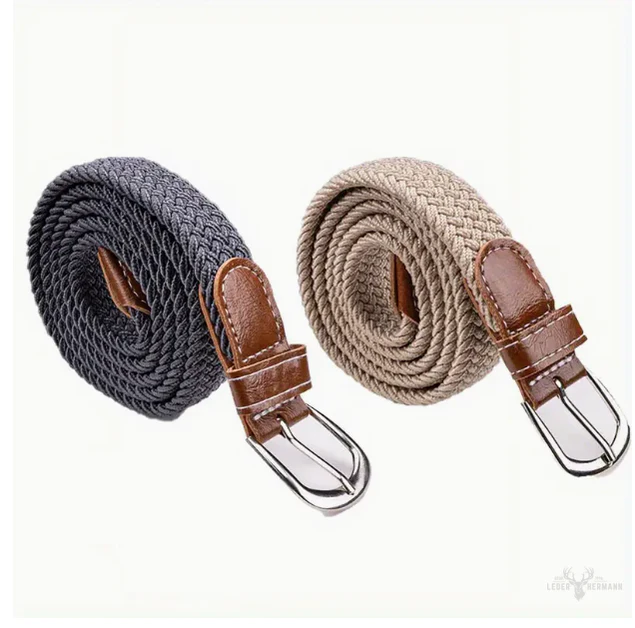 Set of 2/3 Zarino's Flex Leather Belt without holes - Image 4