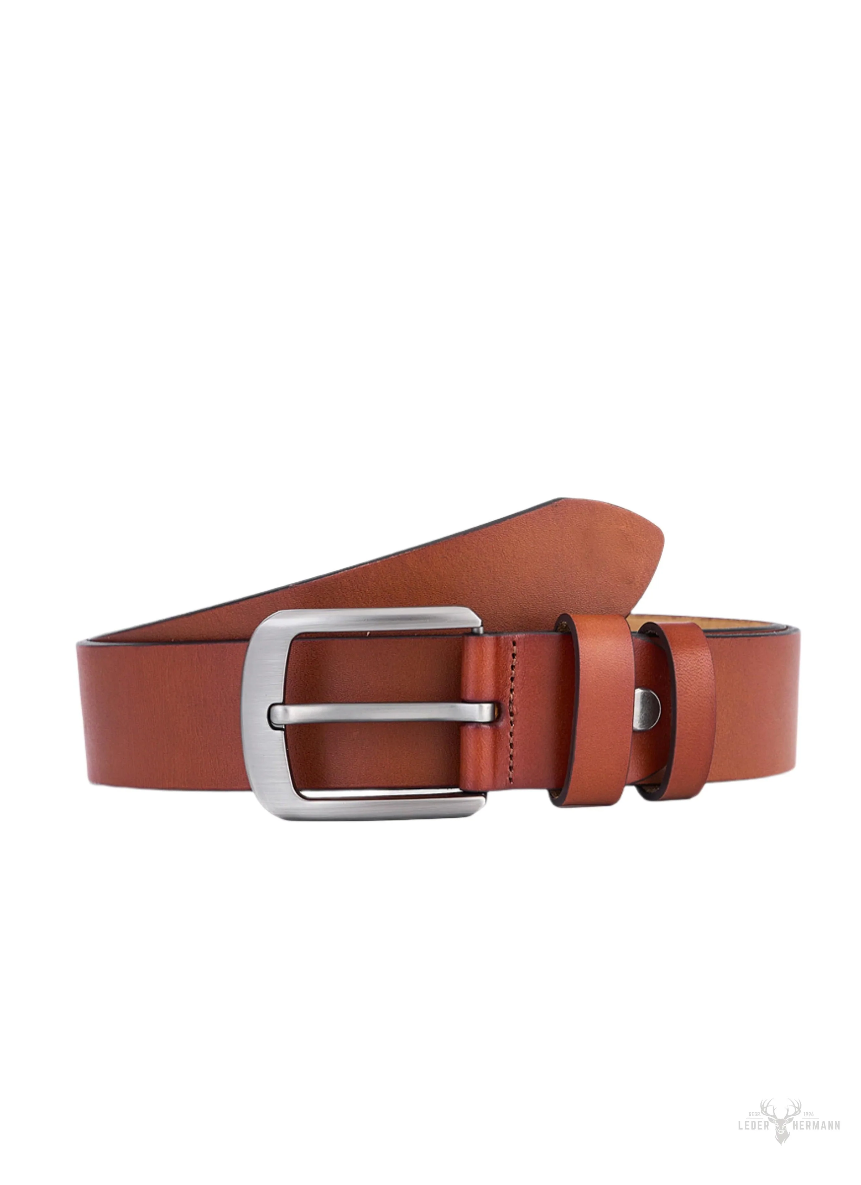 2-piece stylish round leather belt set - black & brown - Image 2