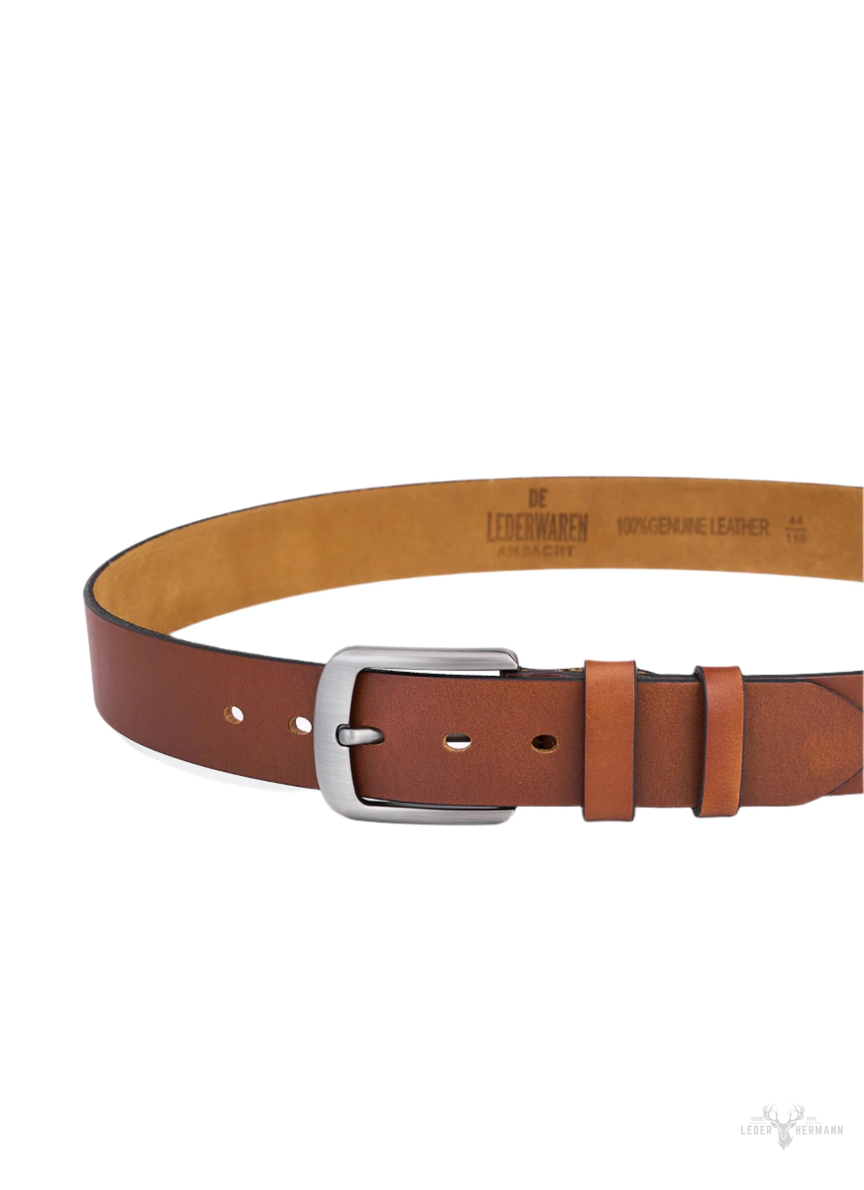 2-piece stylish round leather belt set - black & brown - Image 4