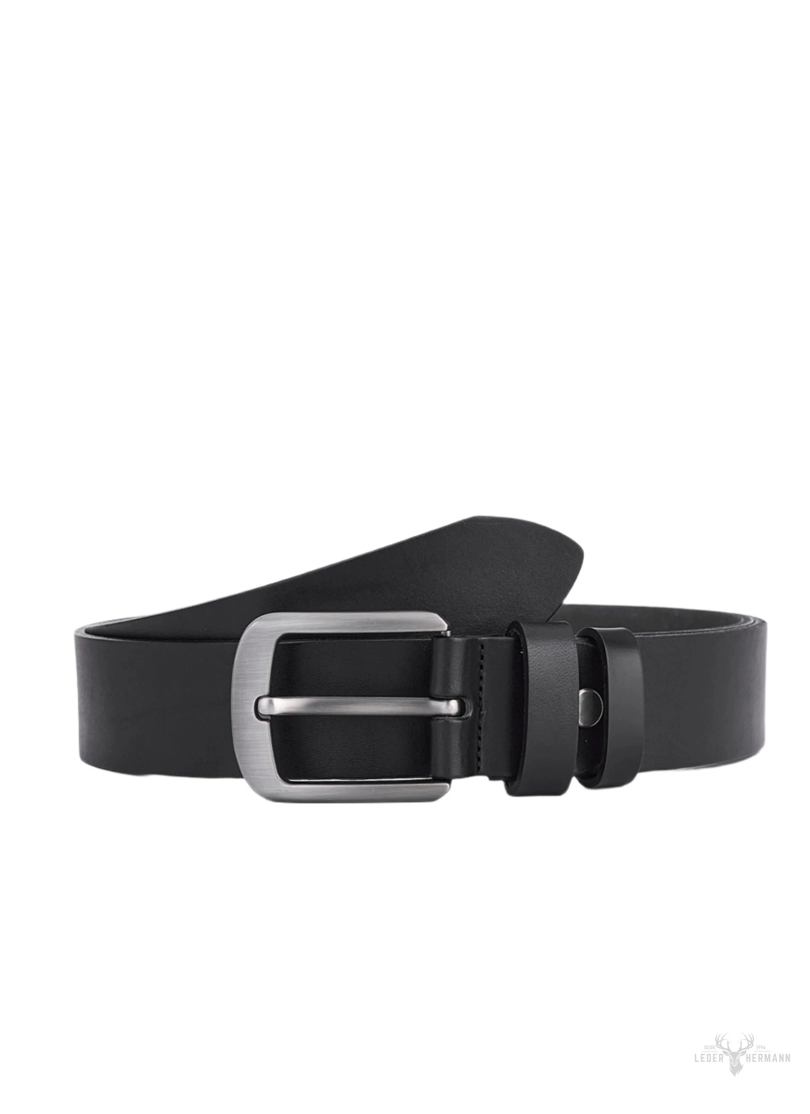 2 Pieces Leather Belt - Elegant Black & Dark Brown - Image 2