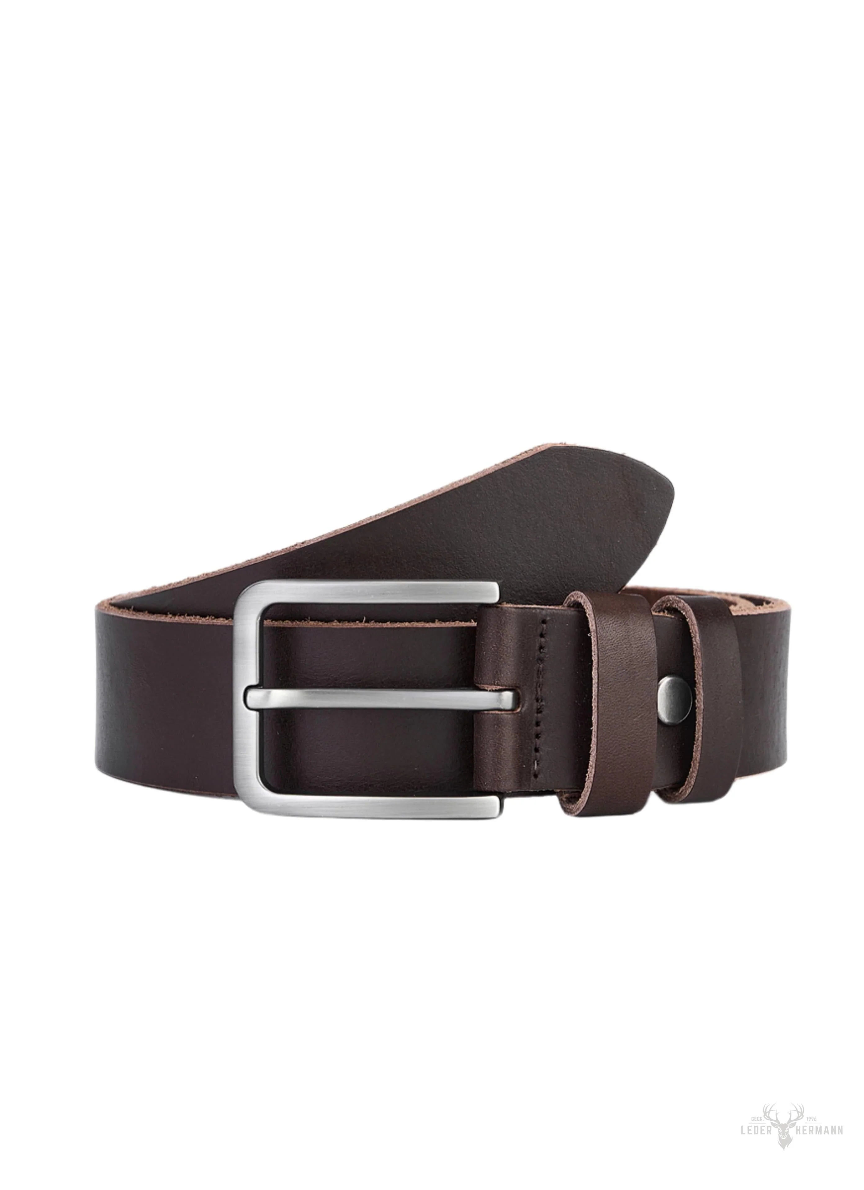 2 pieces of elegant round leather straps - black & dark brown - ideal for stylish men - Image 2