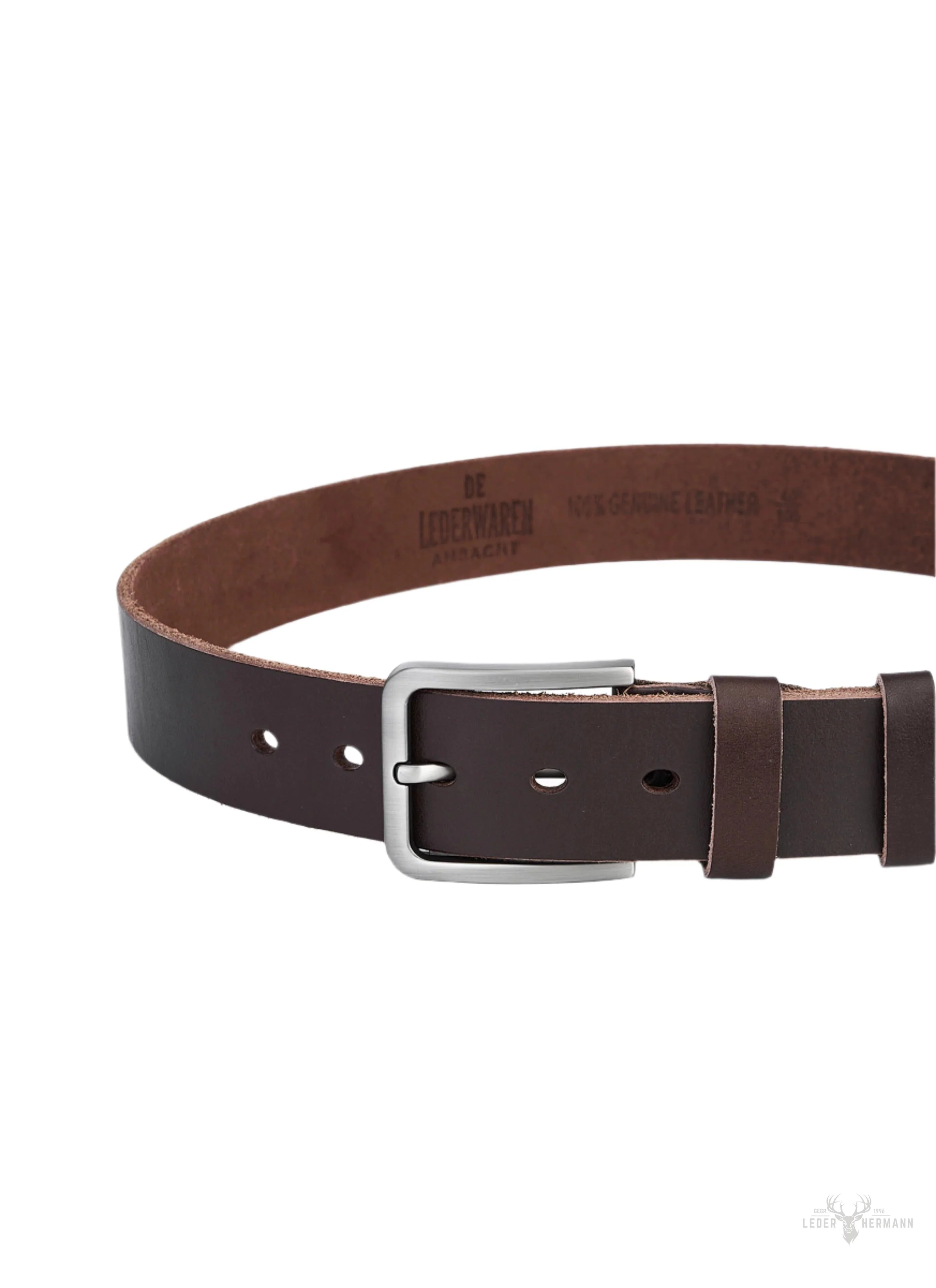 2 pieces of elegant round leather straps - black & dark brown - ideal for stylish men - Image 4