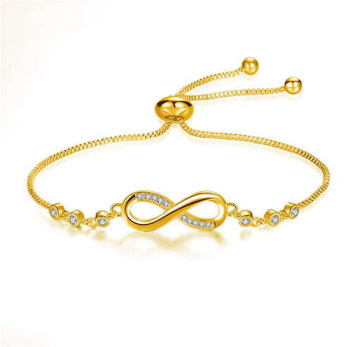 Adjustable Infinity Bracelet in Silver - Image 2