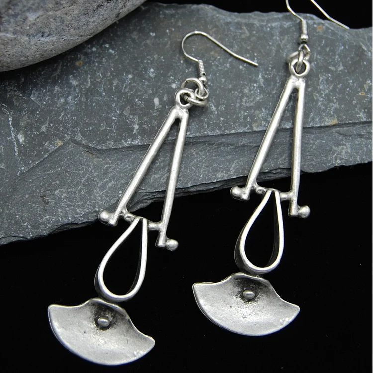 Antique Silver Dangling Earrings - Image 4