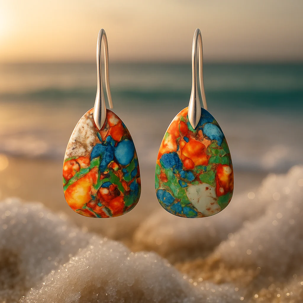 Aristea - Vibrant Tropical Earrings - Image 2