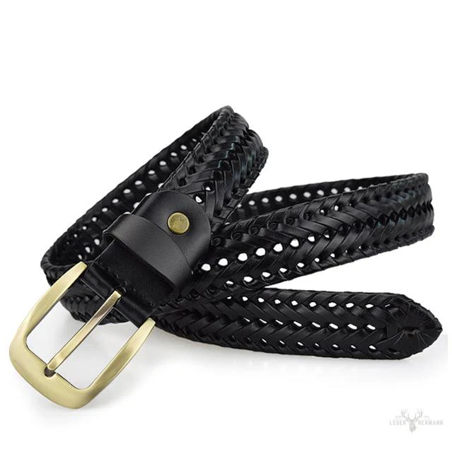 Elegant braided leather belt for a chic look - Image 3