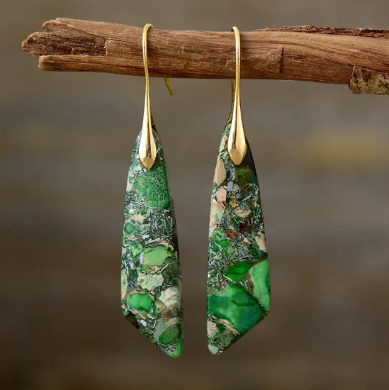 Bohemian Emperor Stone Earrings - Image 3