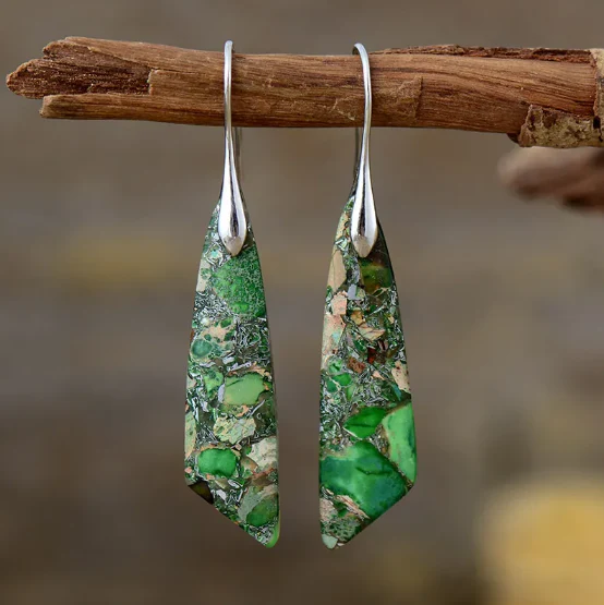 Bohemian Emperor Stone Earrings - Image 4