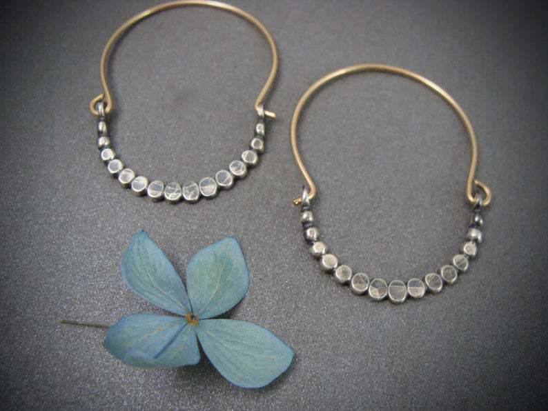 Boho cubic silver earrings - Image 3