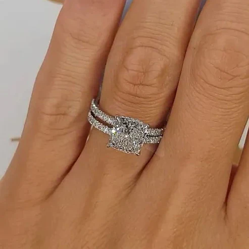 Bridal Cushion 2PC Ring Set - Image 3
