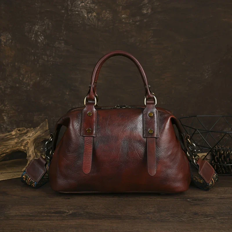 Brown Leather Vintage Bag - Image 3