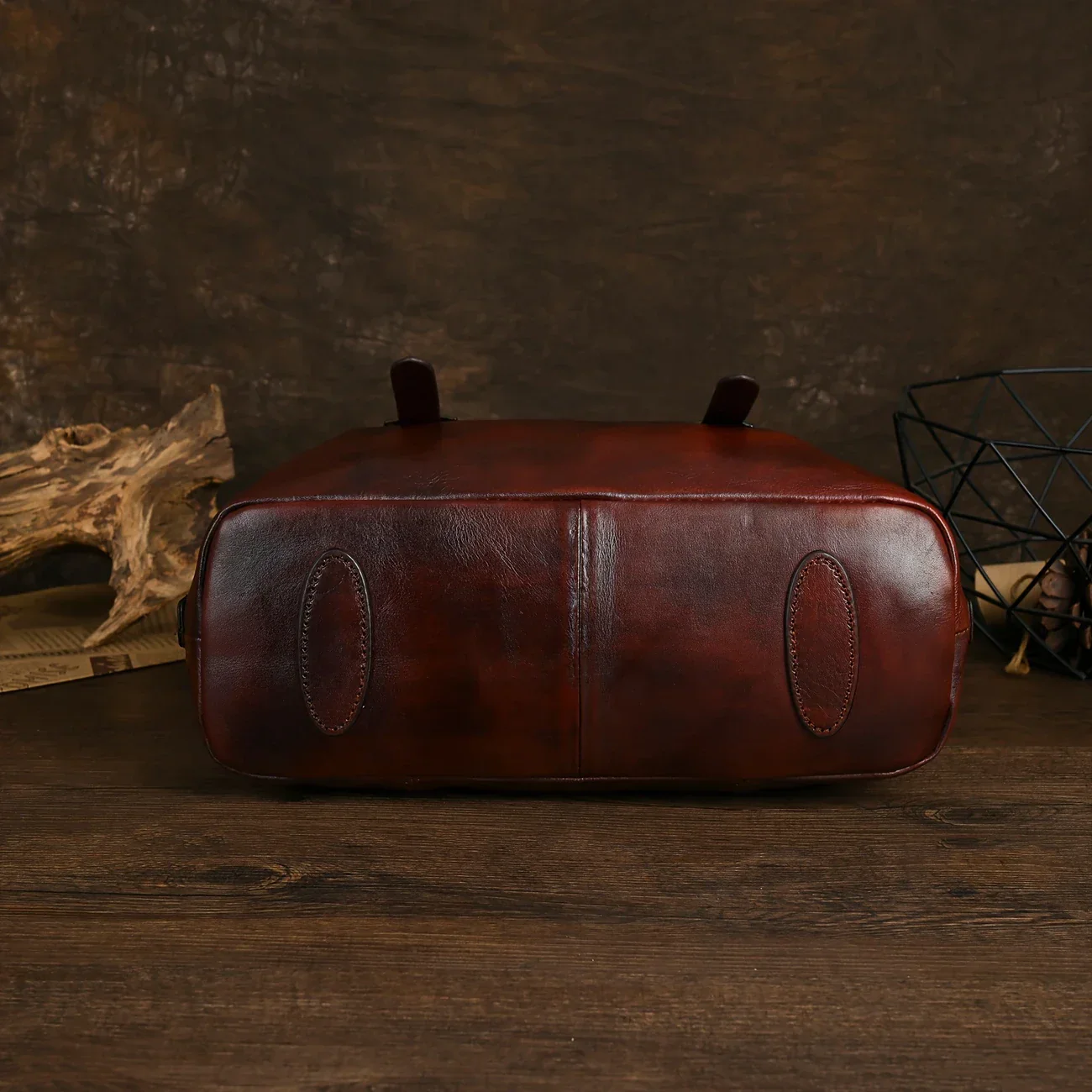 Brown Leather Vintage Bag - Image 5