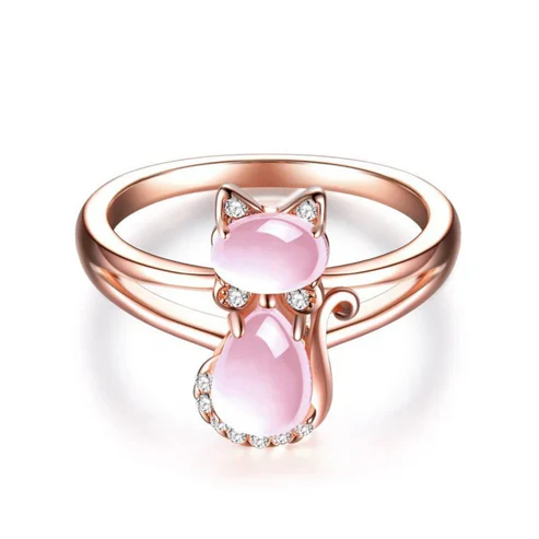 Cat Ring in Rose Gold - Image 2