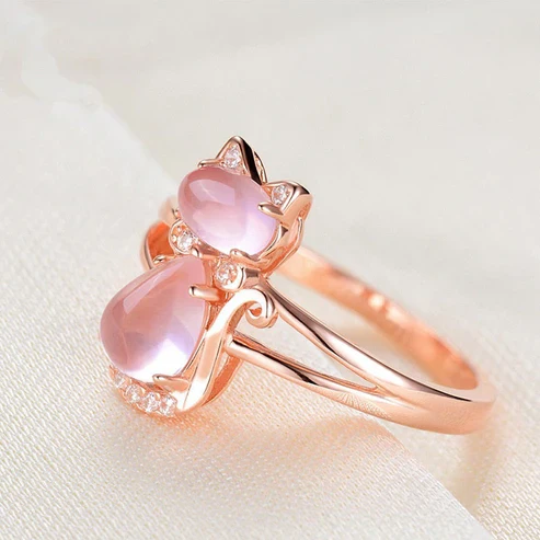Cat Ring in Rose Gold - Image 3