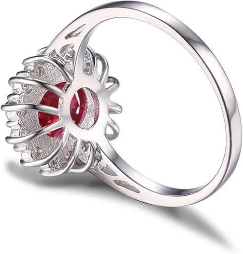 Classic Ruby Halo Ring - Image 4