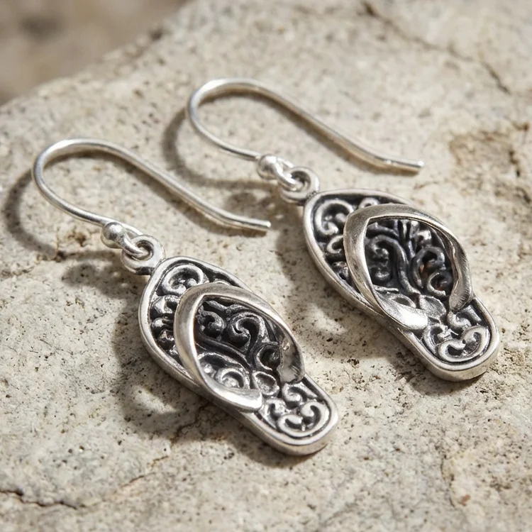 Creative Vintage Flip-flop Earrings - Image 2