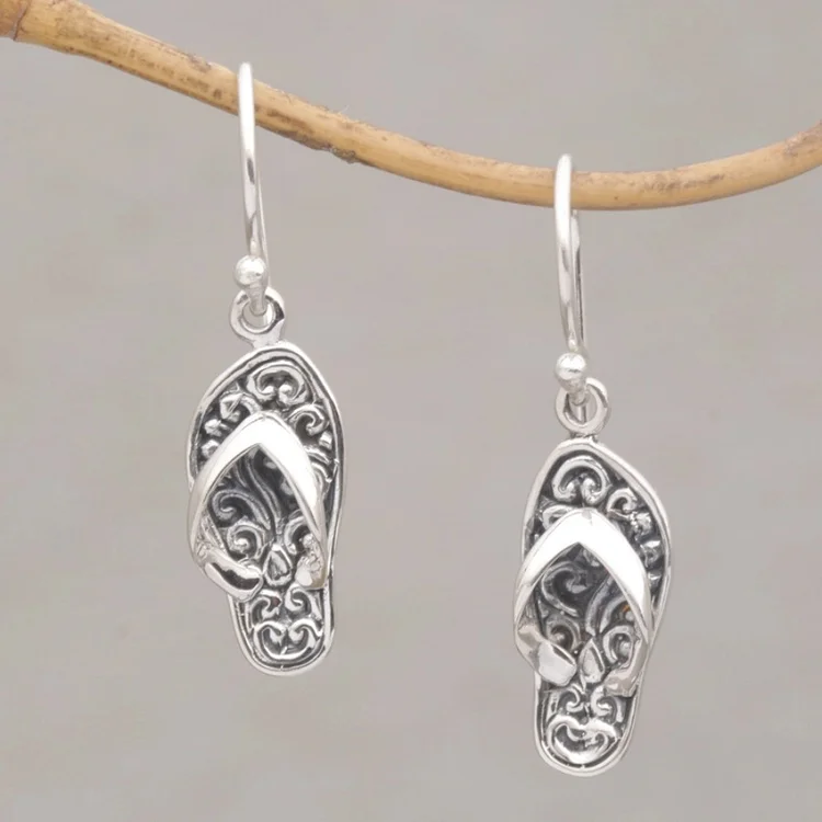 Creative Vintage Flip-flop Earrings - Image 3
