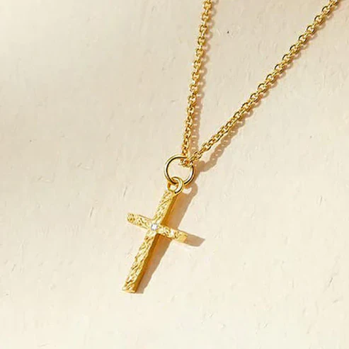 Cross Initial Necklace Set - Image 4