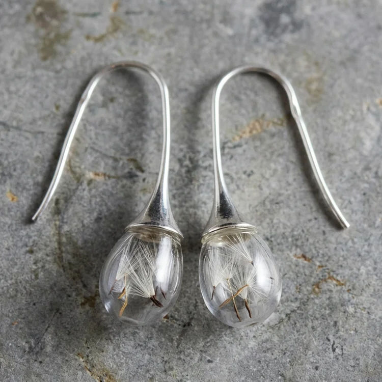 Dandelion Pendant Earring - Image 2