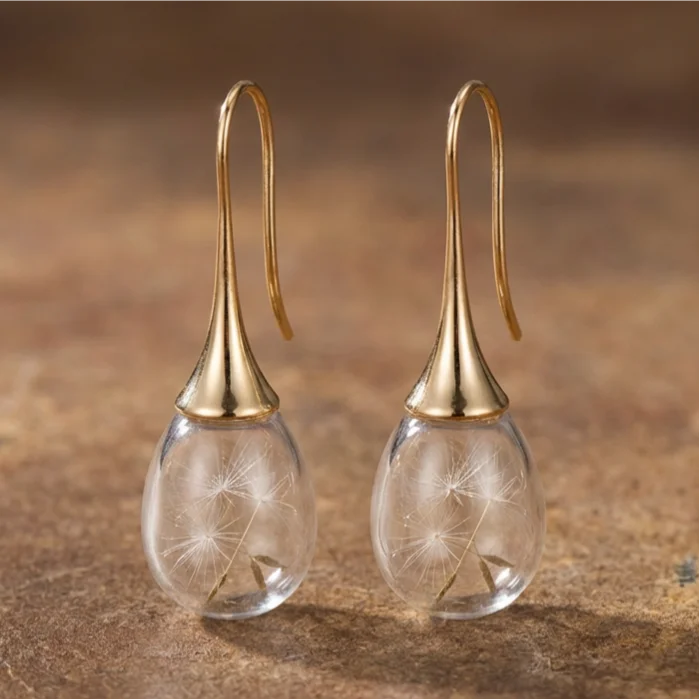 Dandelion Pendant Earring - Image 3