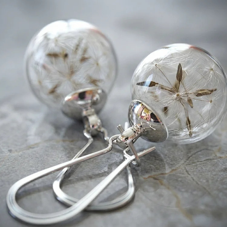 Dandelion Silver Earrings - Image 2
