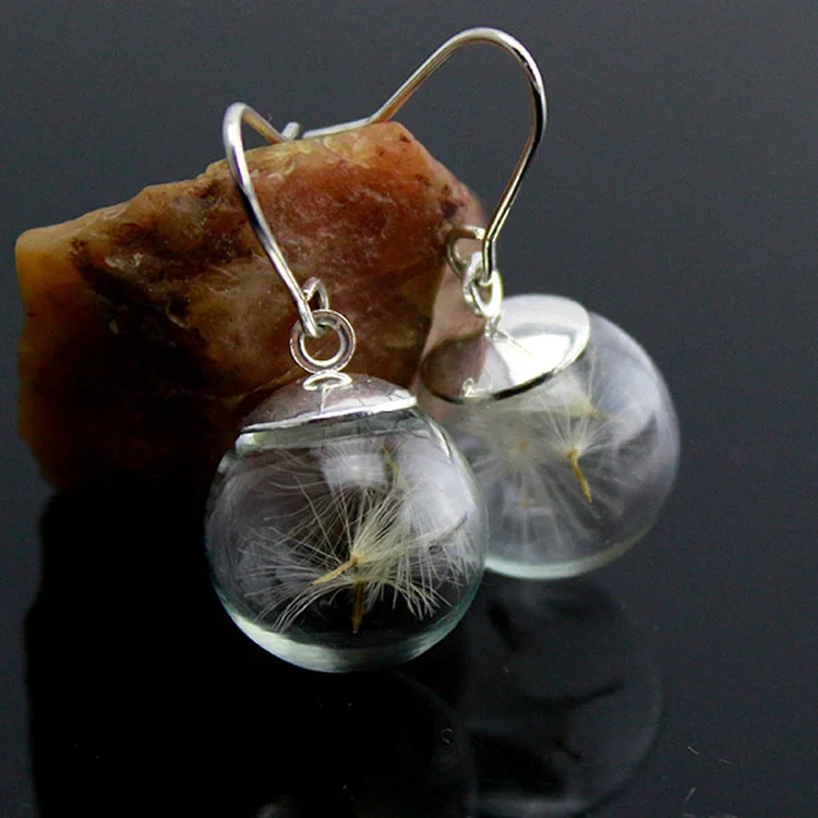 Dandelion Silver Earrings - Image 3