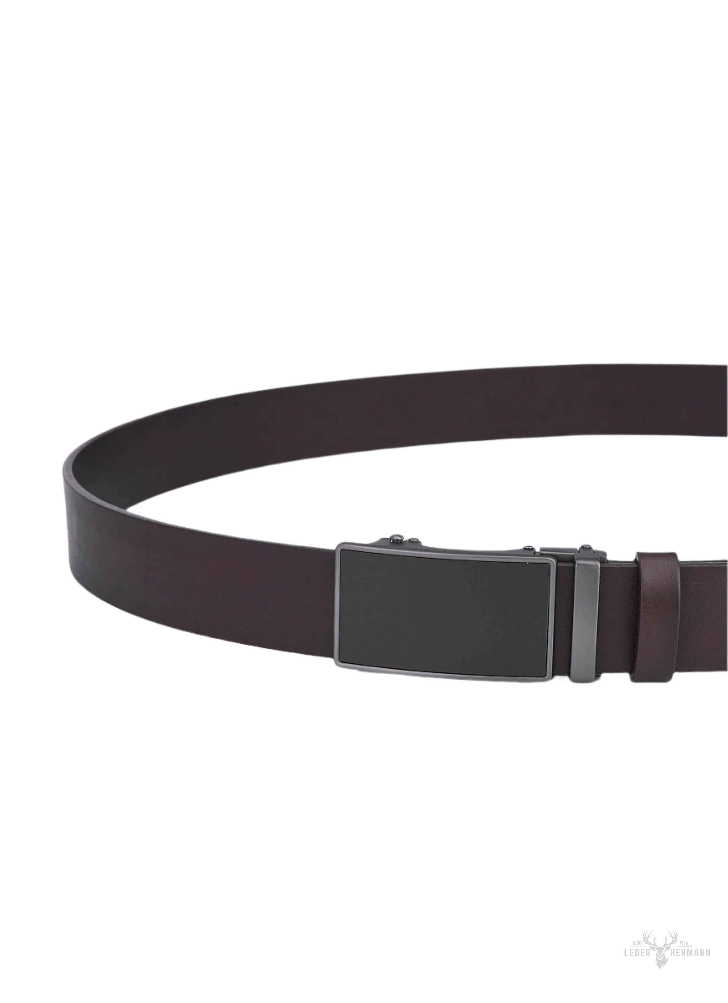 2-piece waist belt set with automatic buckle - black & brown - Image 5