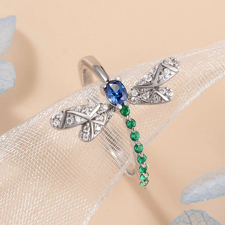 Dragonfly Zircon Colorful Ring - Image 3