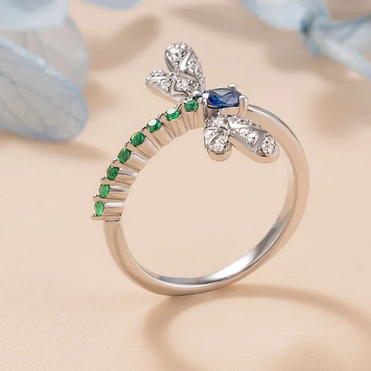 Dragonfly Zircon Colorful Ring - Image 4