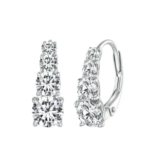 Elara Four Stone Earrings - Image 2