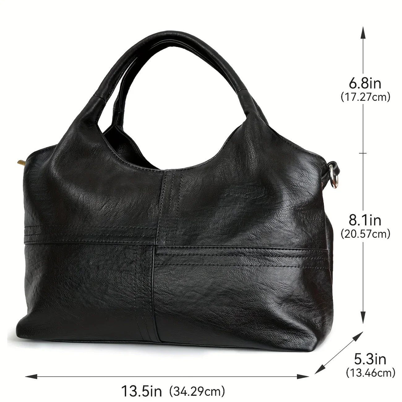 Elegant Leather Women's Crossbody Shoulder Bag - Image 3