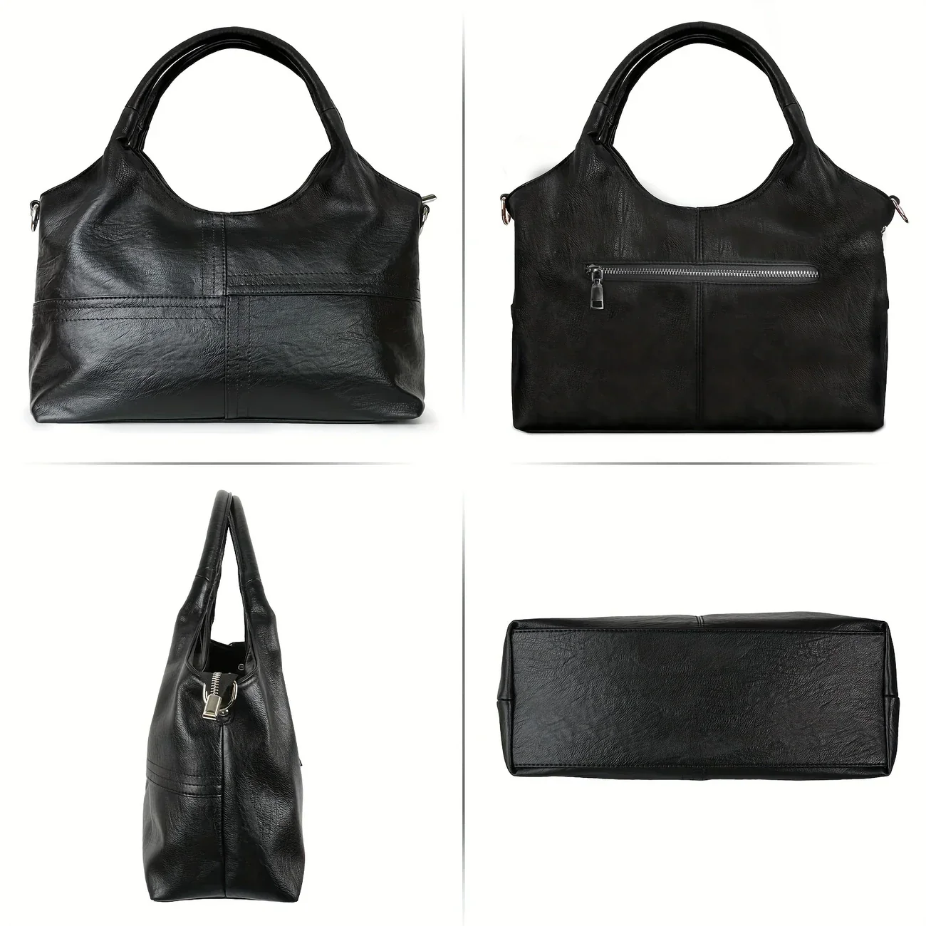 Elegant Leather Women's Crossbody Shoulder Bag - Image 5