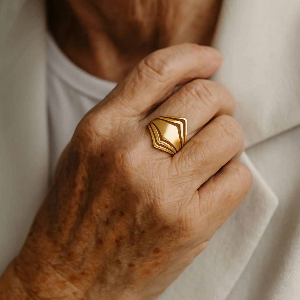 Elegant Gold Statement Ring - Image 2