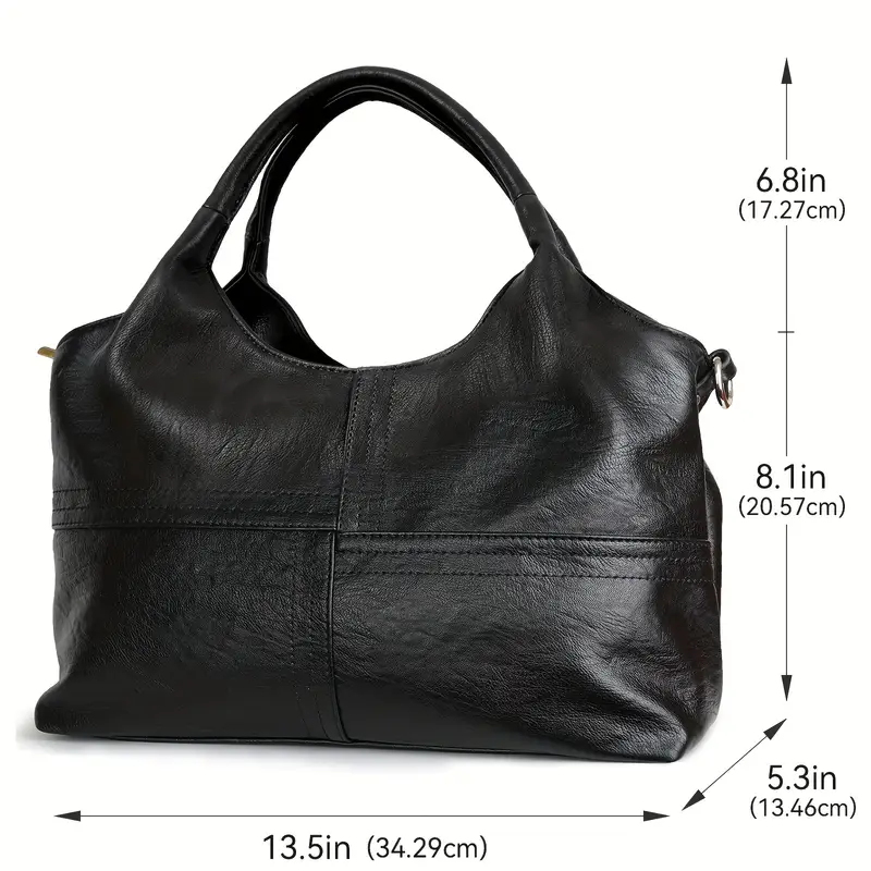 Elegant Leather Women's Crossbody Shoulder Bag - Image 4