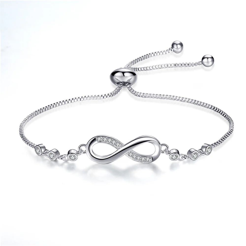Elegant Silver Infinity Bracelet - Image 5