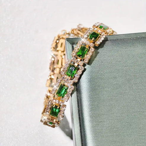 Emerald Green Statement Bracelet - Image 3