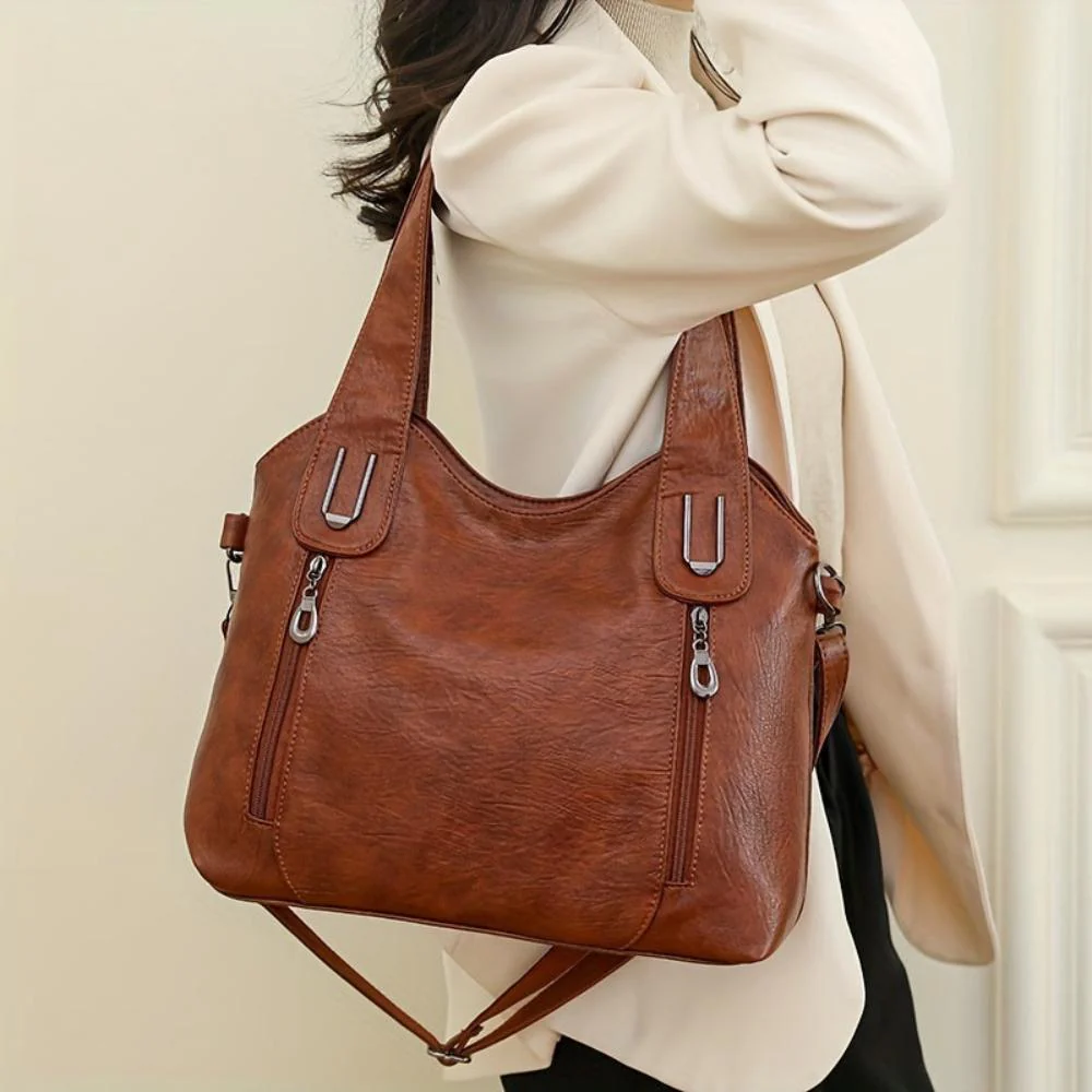 Emma Retro Tote Shoulder Bag - Image 5