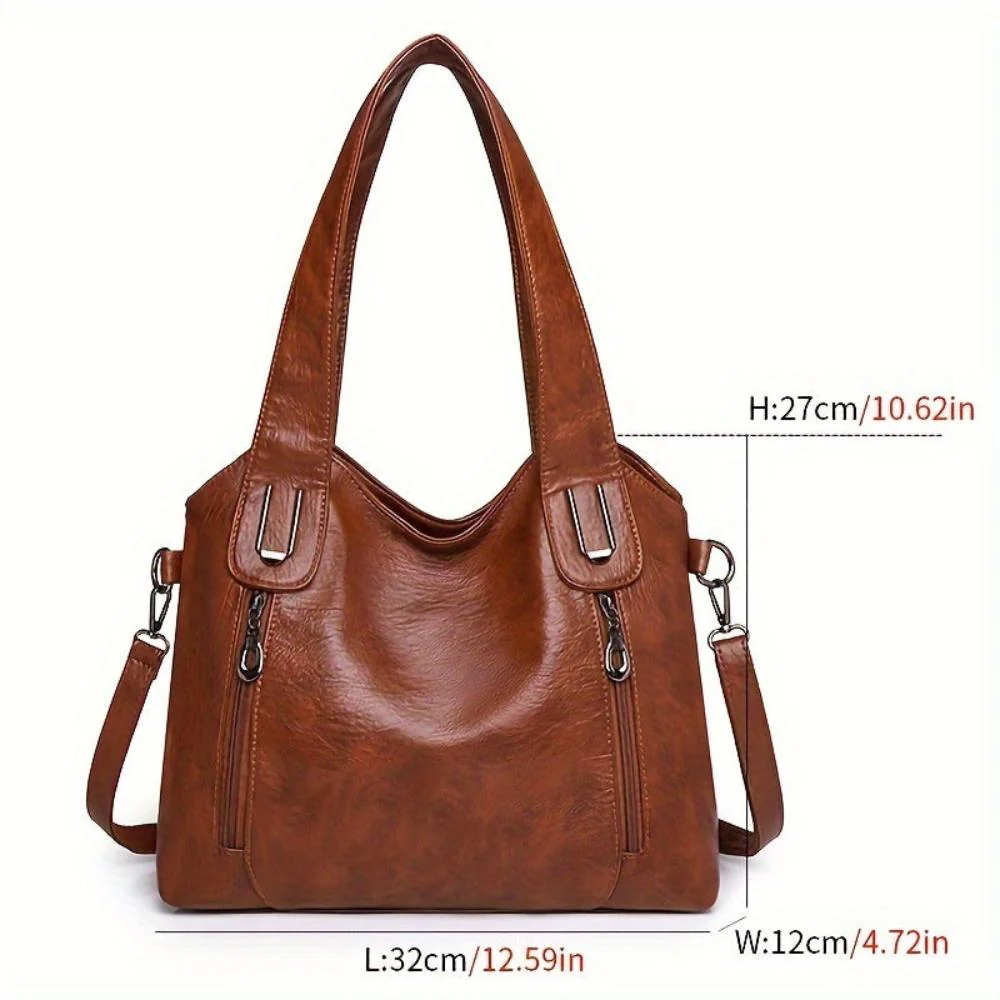 Emma Retro Tote Shoulder Bag - Image 7