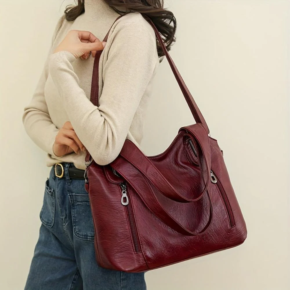 Emma Retro Tote Shoulder Bag - Image 8