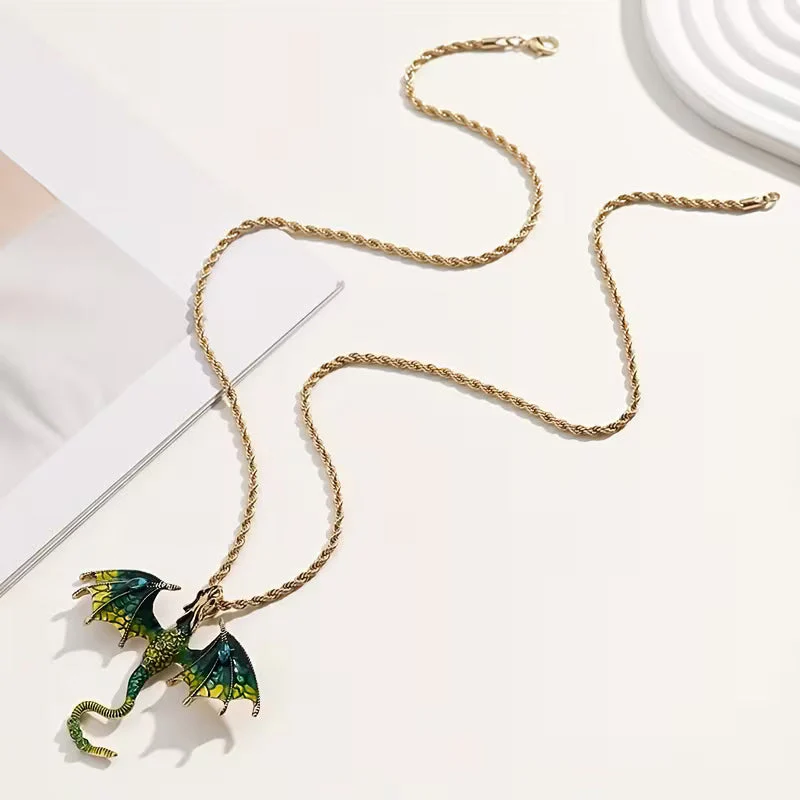 Ethereal Dragon Reverie Pendant Necklace - Image 2