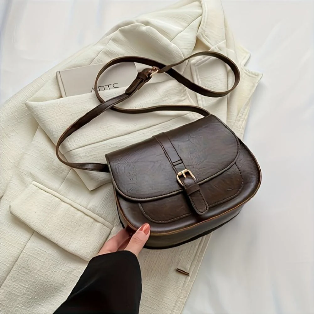 Evelyn Classic Saddle Crossbody Bag - Image 7