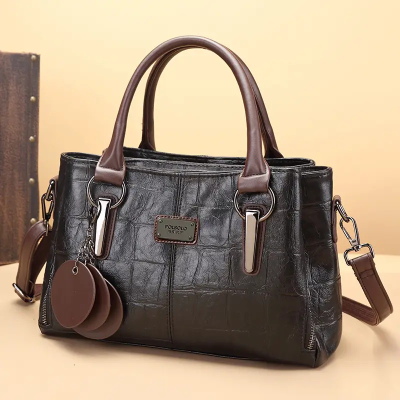Fashionable Leather Retro Boston Bag - Image 5
