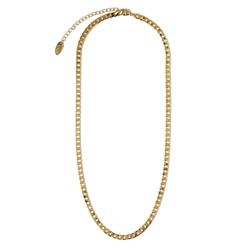 Flat Link Curb Chain Necklace - Image 2