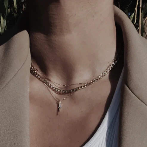 Flat Link Curb Chain Necklace - Image 3