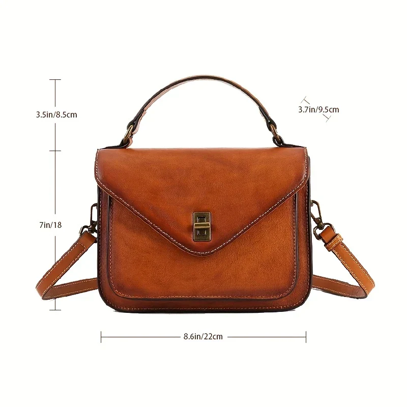 Leather Women's Retro Mailman Crossbody Bag - Image 2