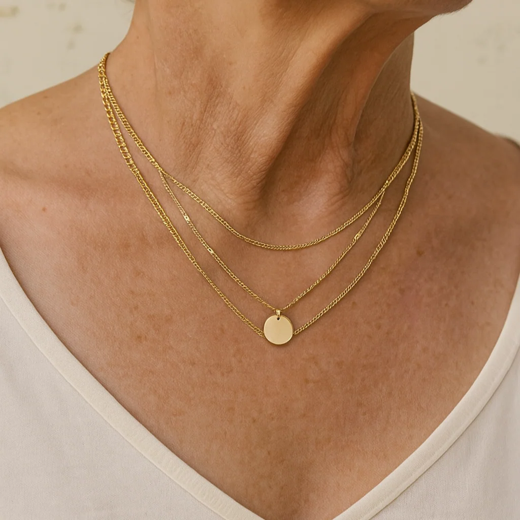 Gold and Silver Plated Necklace - Image 2